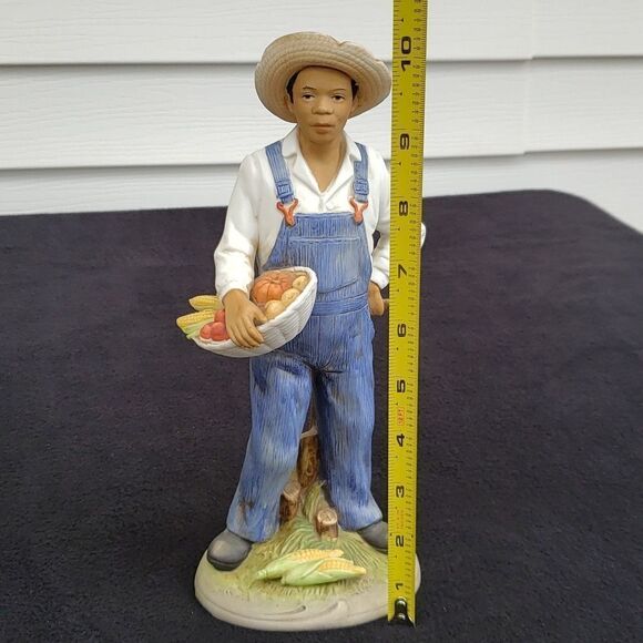 Vintage 10" Homco African American Farmer Porcelain Figurine #1472 - Picture 9 of 10